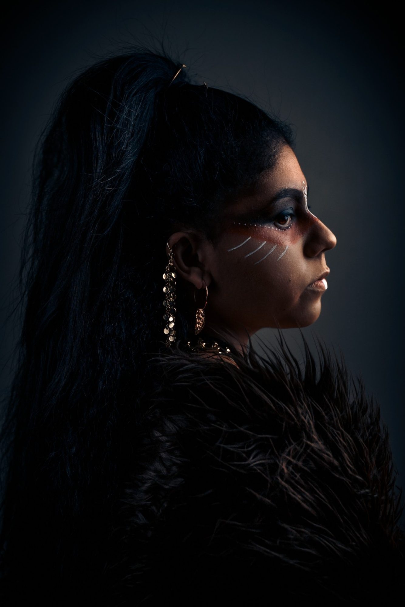 Dramatic profile portrait — RAW