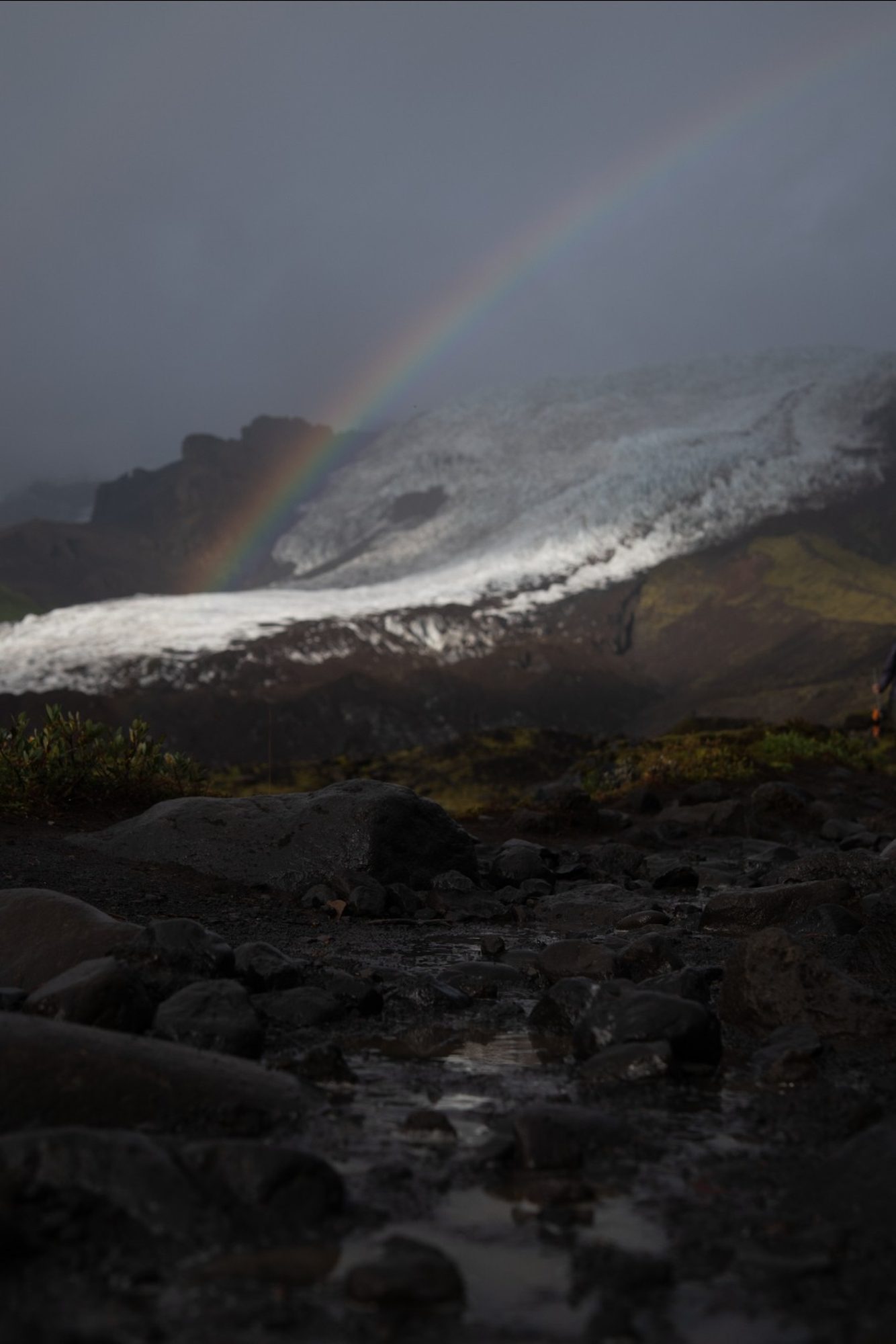 Glacier with rainbow — RAW capture